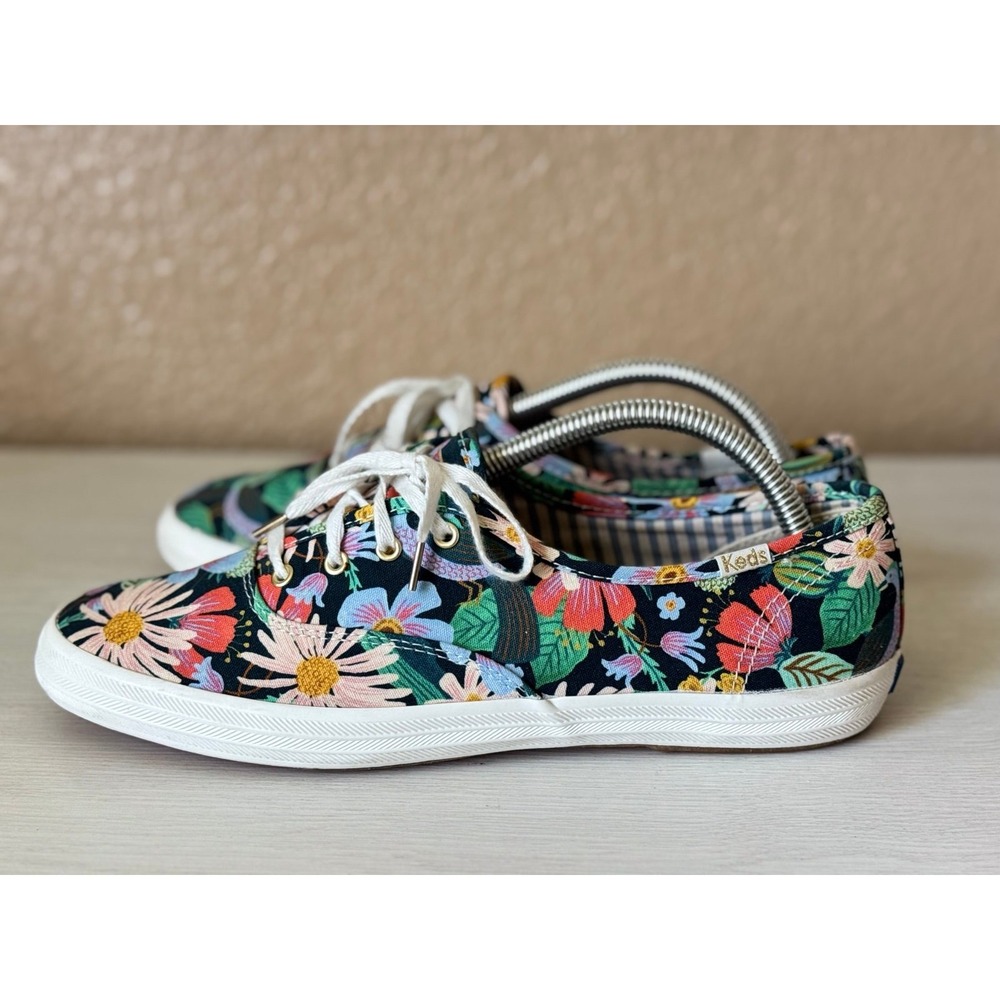 Keds x Rifle Paper Champion Dovecote blue floral summer sneakers - Picture 2 of 10